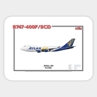 Boeing B747-400F/SCD - Atlas Air (Art Print) Sticker